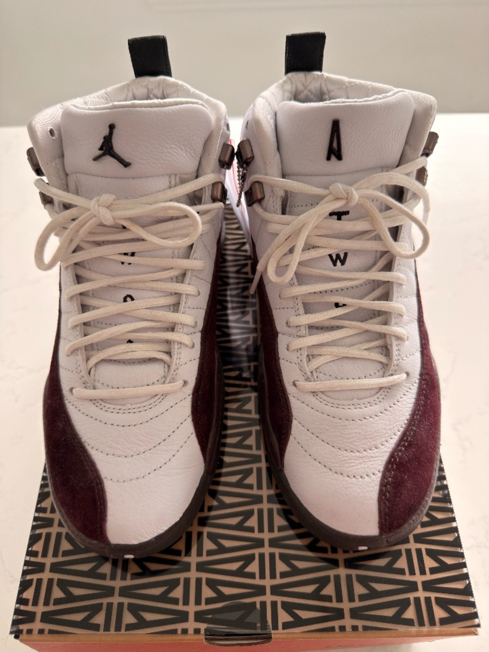 A Ma Maniére x Air Jordan 12 Retro SP White Burgundy Women's 8 / Men's 6.5 | DV6